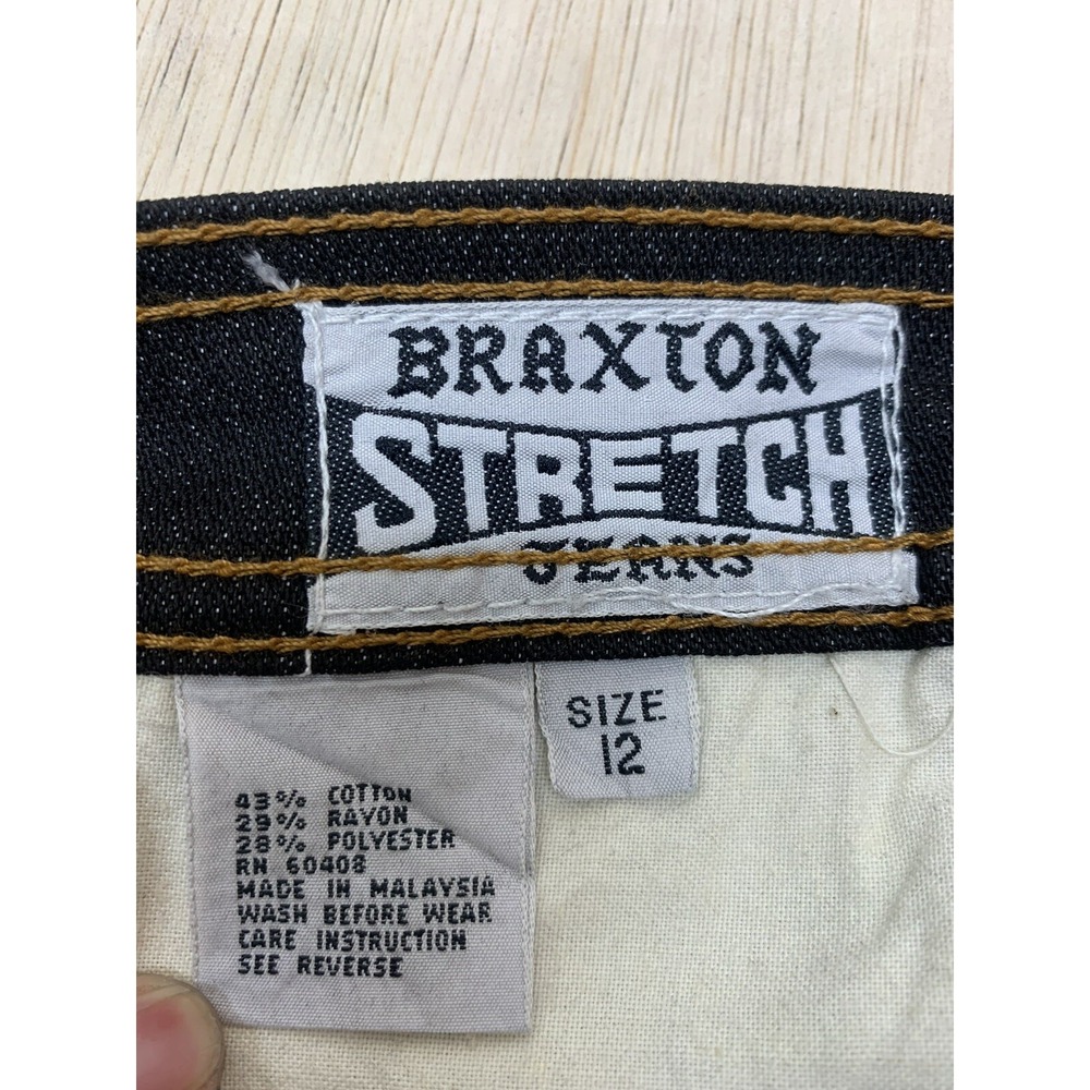 Braxton Jeans Womens Size 12 Approx‎ 28x31 Blue Straight Leg High Rise 80s Mom - Picture 8 of 8